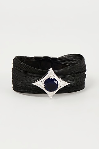 White Finish Cubic Zirconia Bracelet by Mozaati